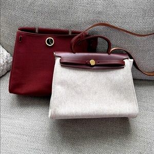 HERMES Toile Vache Hunter Herbag 30 PM